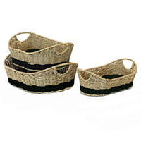 Seagrass baskets set of three.