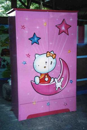 51 Lemari Pakaian 3 Pintu Hello Kitty  Penting 