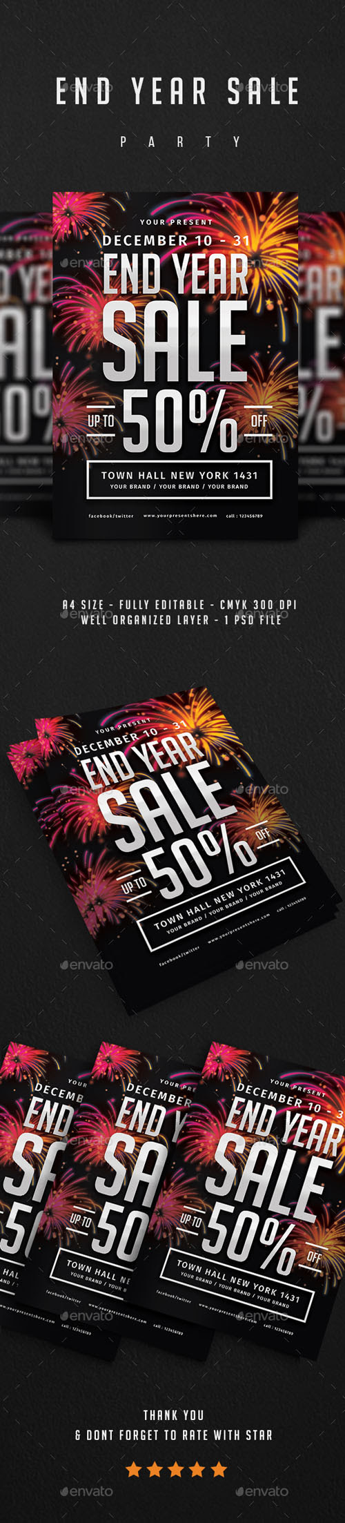 End Of Year Flyer : 3600+ premium psd flyer templates + facebook covers for event, party or ...