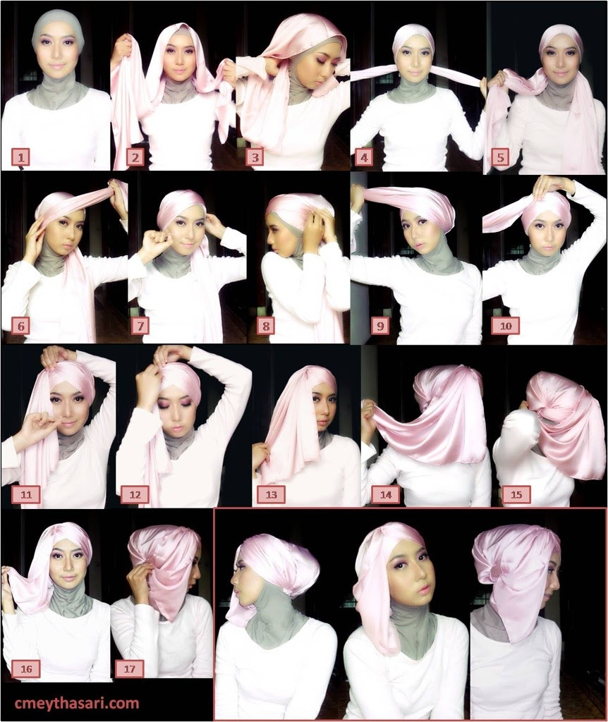 Gambar Tutorial Hijab Untuk Pipi Tembem Tutorial Hijab