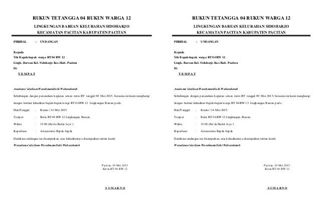 4400 Contoh Undangan Arisan Perumahan HD