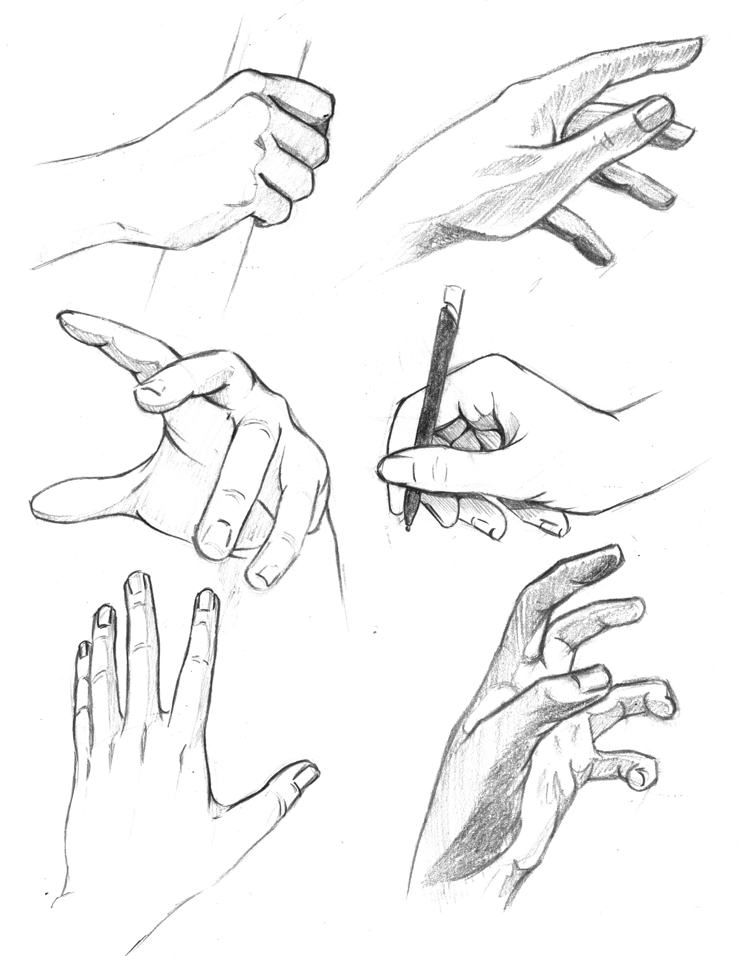 Hand Poses Drawing Reference