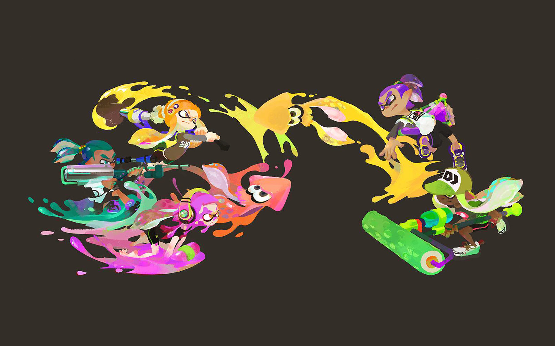 綺麗な壁紙 スプラトゥーン2 インク 最高の花の画像