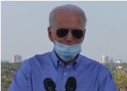 Biden wearing mask wrong