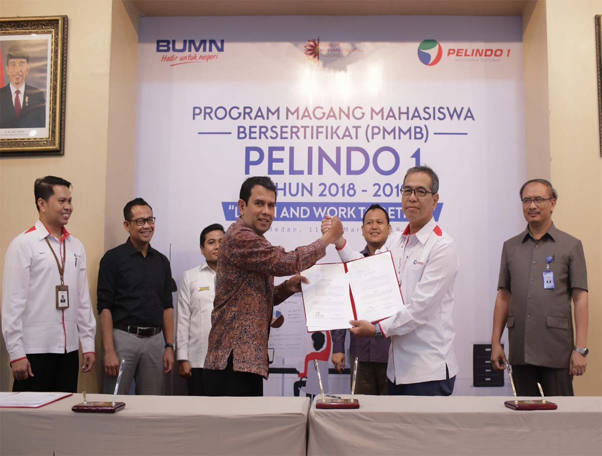 Direktur utama pelindo ii, elvyn g. Resmikan Program Magang Bersertifikat Pelindo 1 Selenggarakan Induksi Pmmb