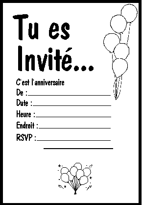 Carte D Anniversaire A Imprimer Noir Et Blanc Jeux Lisaoycwilson Site