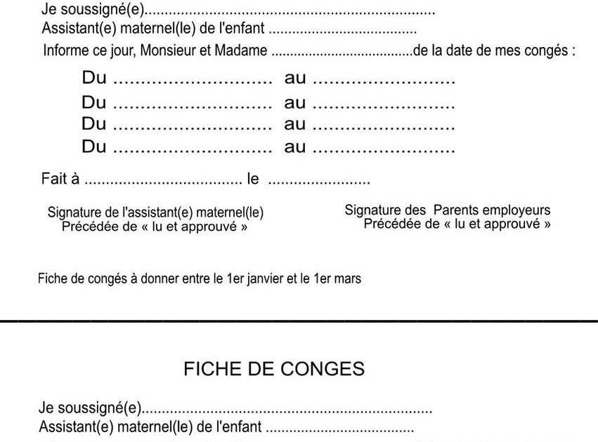 lettre de demande de congé payé