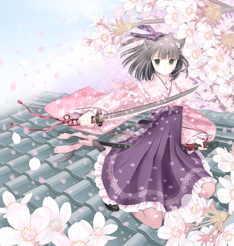 無料イラスト画像 50 素晴らしい和風 桜 女の子 イラスト