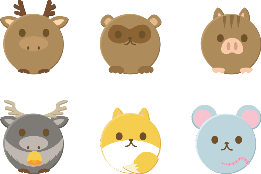 トップ100 丸い フリー アイコン 動物 無料イラスト集
