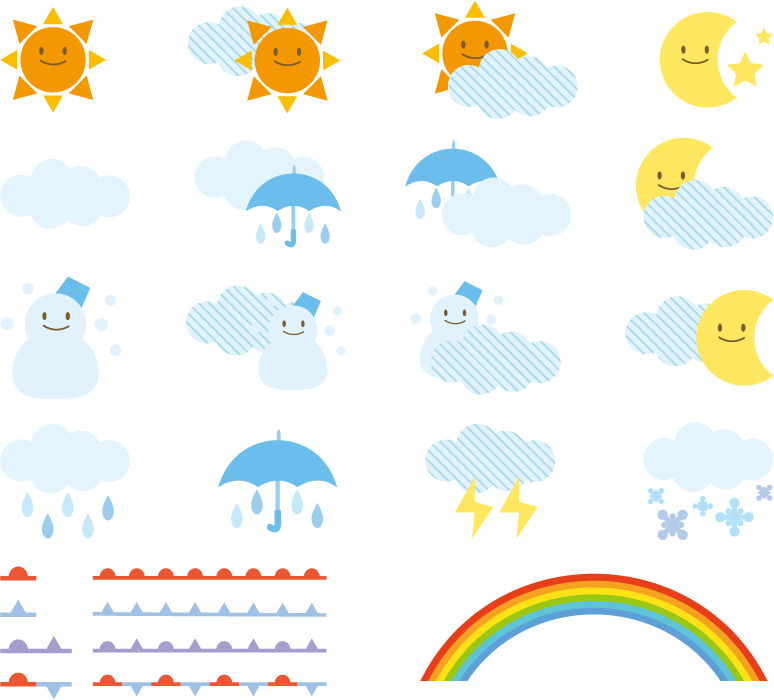 フリー 天気 イラスト かわいい
