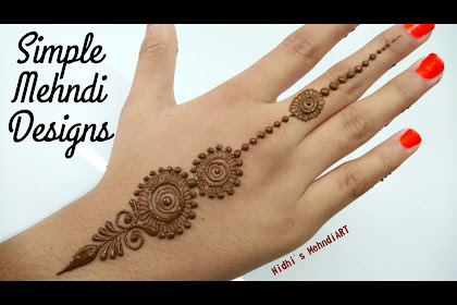 Simple Mehndi Design For Left Hand Back Side