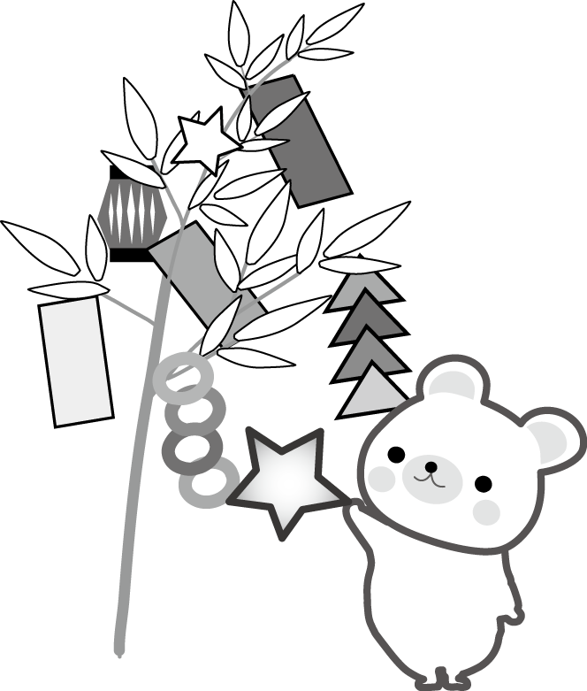 最高のイラスト画像 新鮮な7 月 イラスト 白黒