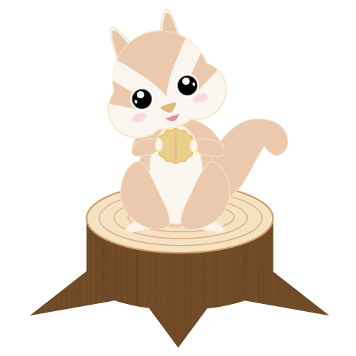 綺麗なシマリス りす イラスト かわいい アニメ画像