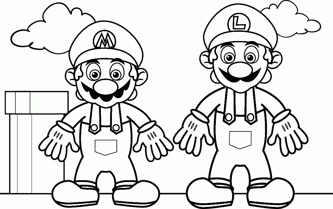 Super mario coloring pages for kids: Free Print Mario And Luigi Coloring Pages Download Free Print Mario And Luigi Coloring Pages Png Images Free Cliparts On Clipart Library