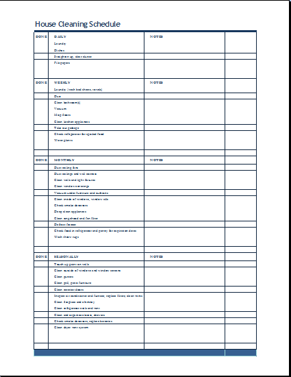 Monthly Rota Plan / To do list. | Cleaning schedule ...