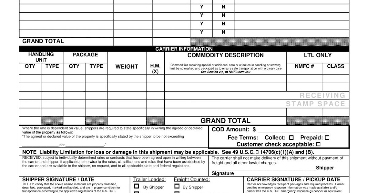 Baltimore Form C Bill Of Lading / Baltimore Form C Bill Of ...