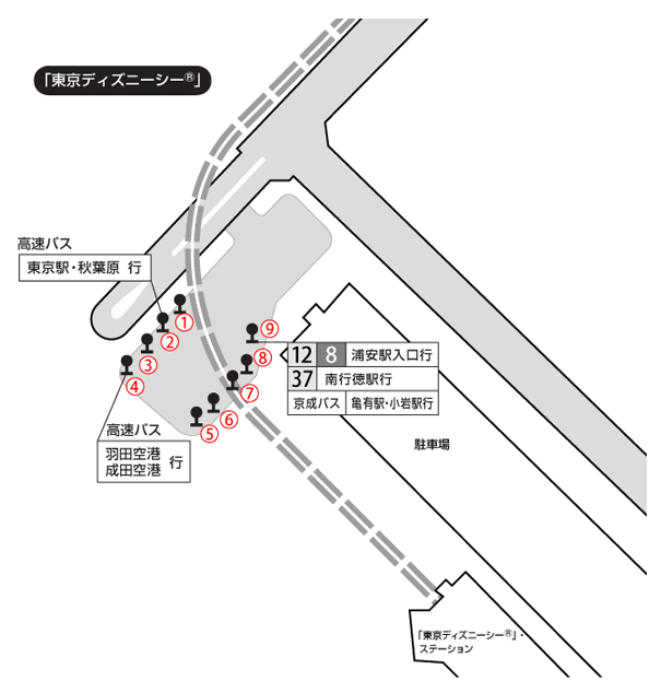 ベスト秋葉原 ディズニー バス 時刻表 ディズニー画像