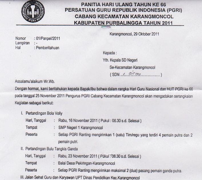 Contoh Surat Undangan Dari Kepala Desa - Contoh Isi Undangan