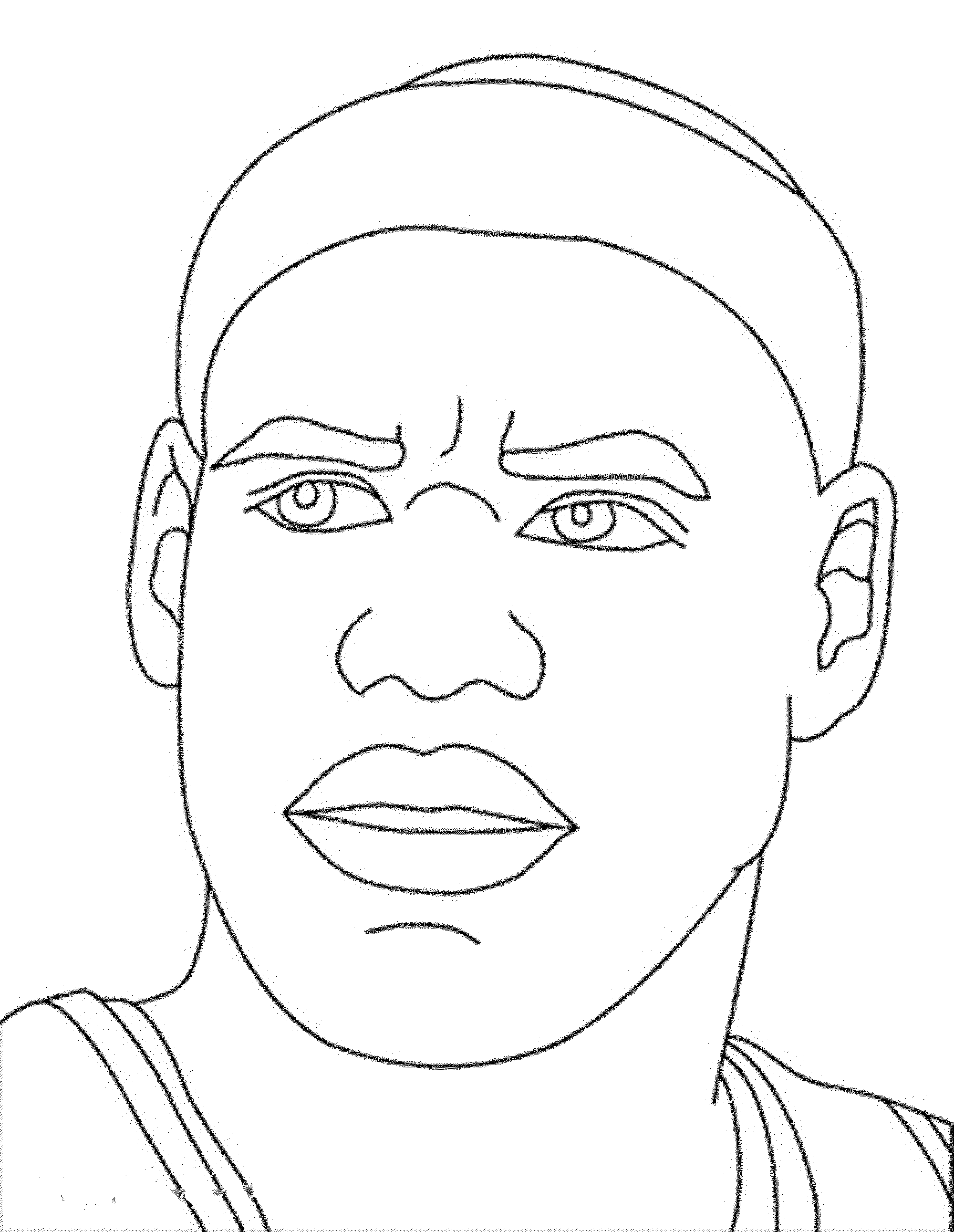 Big basketball ball coloring page. Printable Lebron James Coloring Pages