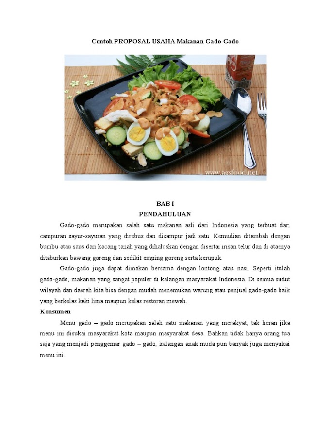 Proposal Salad Buah Pdf