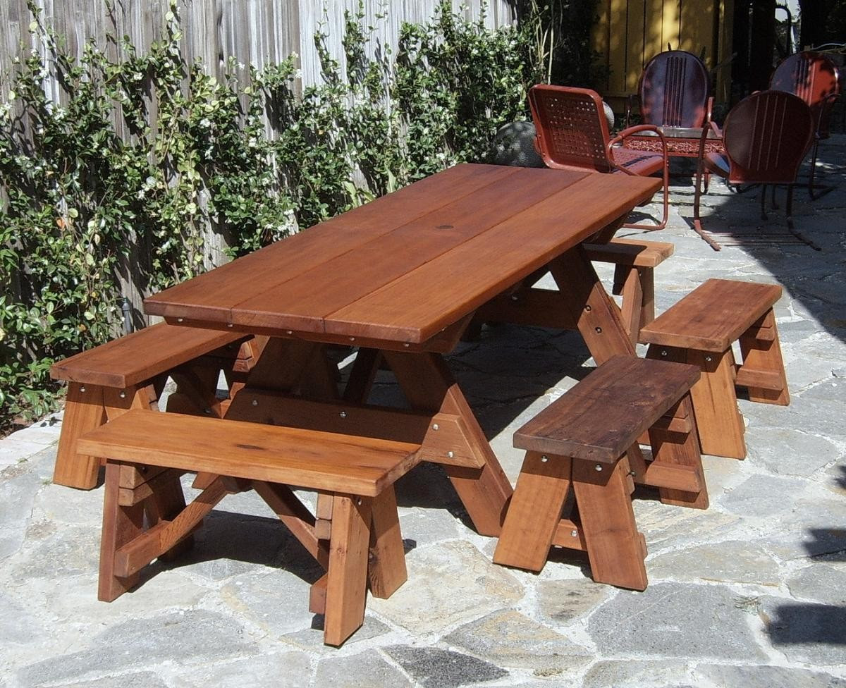 Mike: Tell a 8-ft picnic table detached benches plans