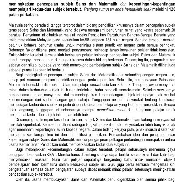 Kertas Soalan Percubaan Bahasa Melayu Spm 2019 - Muat Turun 4