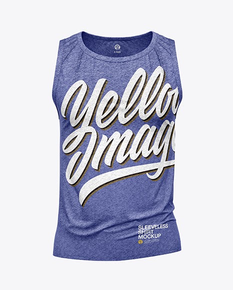 Download Melange Mens Loose Fit Sleeveless Shirt Jersey Mockup PSD ...