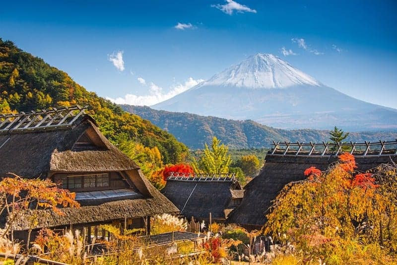 30 Gambar Sketsa Pemandangan Gunung Fuji  Gambar  