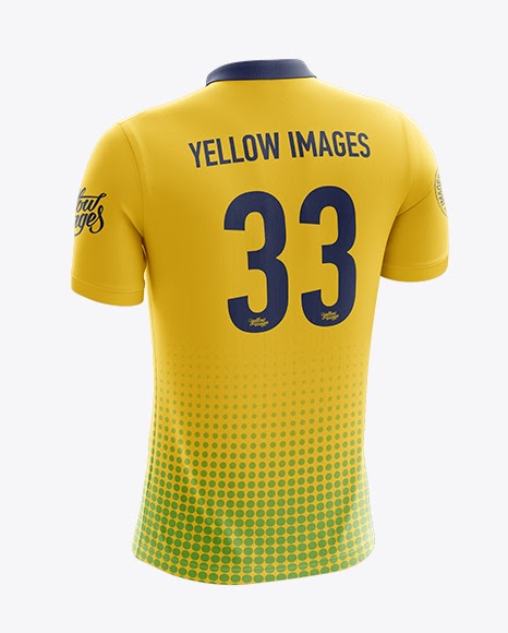 Download Download Yellow T Shirt Mockup Free Yellowimages - Men S Soccer Polo Shirt Mockup Back Half Side ...