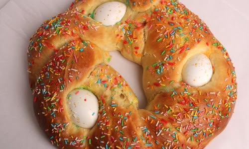 The bread is strongly spiced and rich with anise as a little reminder of. Italian Easter Sweet Bread Recipe Laura In The Kitchen Internet Cooking Show