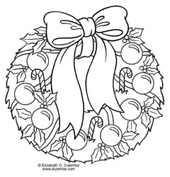 Christmas Wreath Coloring Pages 2