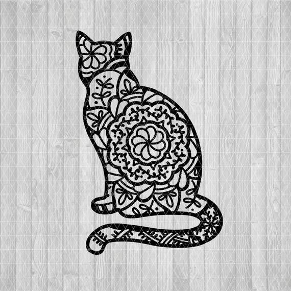 Download Layered Cat Mandala Svg Free Design - Free Layered SVG Files