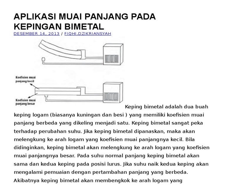 Sebutkan 3 Alat Yang Bekerja Berdasarkan Bimetal - Sebutkan Itu