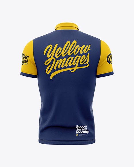 Download Mens Short Sleeve Soccer Jersey Mockup Back View (PSD ...