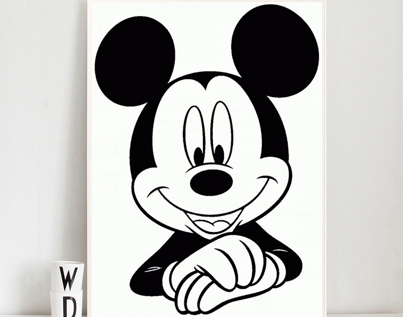 Terkeren 27 Gambar Mickey Mouse Hitam Putih Sugriwa Gambar