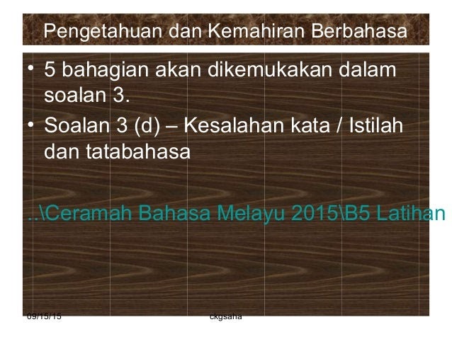 Contoh Soalan Kesalahan Istilah Dan Tata Bahasa - Download 