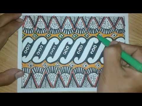 Menggambar Motif Batik Yang Mudah Semburat Warna