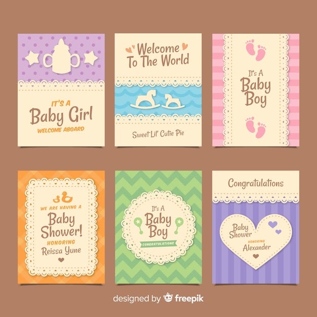 Download Free Baby Shower Card Pack Svg Dxf Eps Png