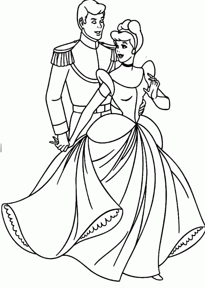 Kumpulan gambar untuk Belajar mewarnai: Mewarnai Gambar Princess Cinderella