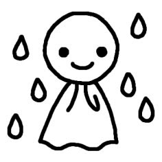 白黒 てるてる 坊主 イラスト 無料 224932