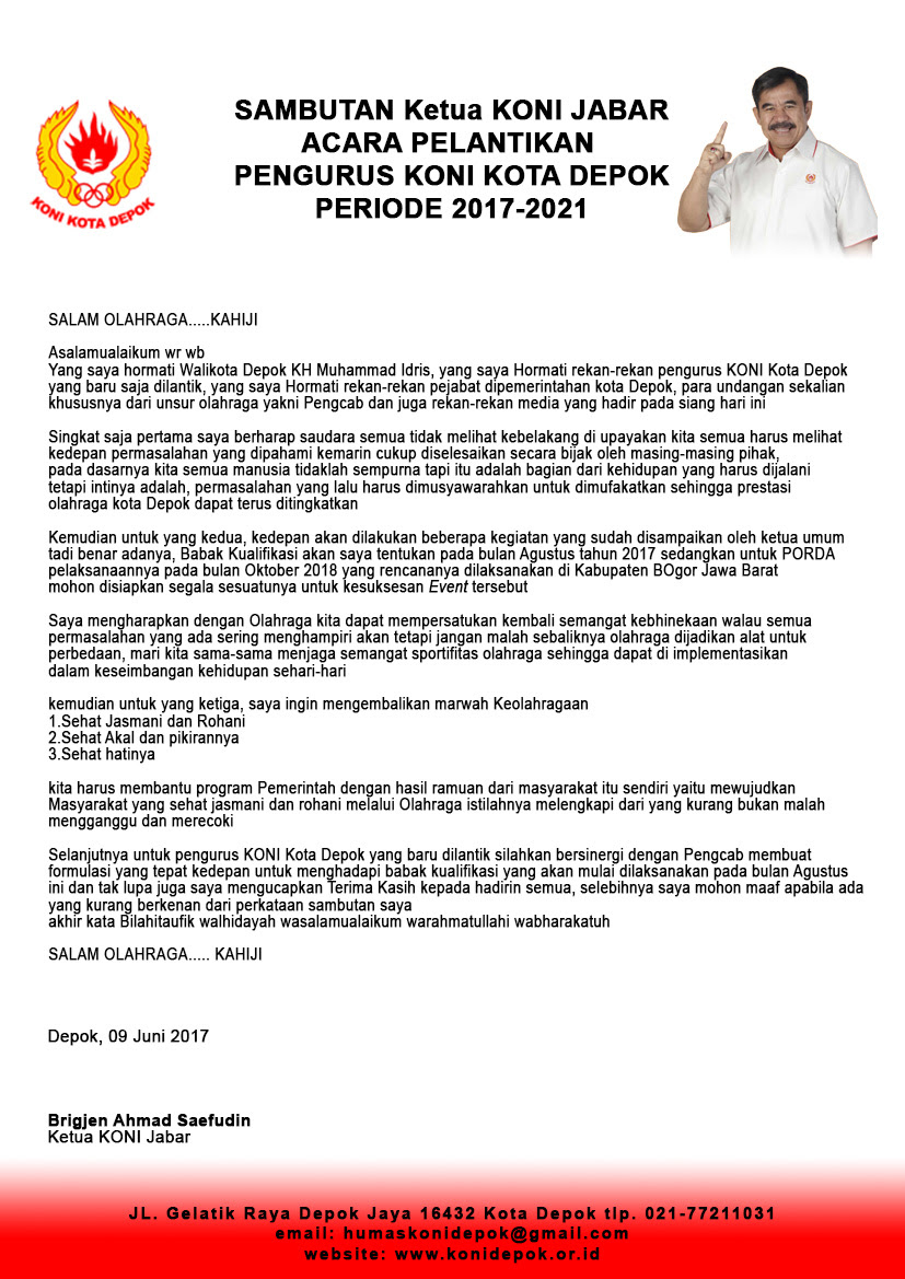 Contoh Kata Sambutan Ketua Organisasi Terpilih Skuylahhu