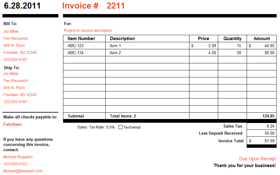 House maintenance schedule template free pdf download. Easy Excel Invoice