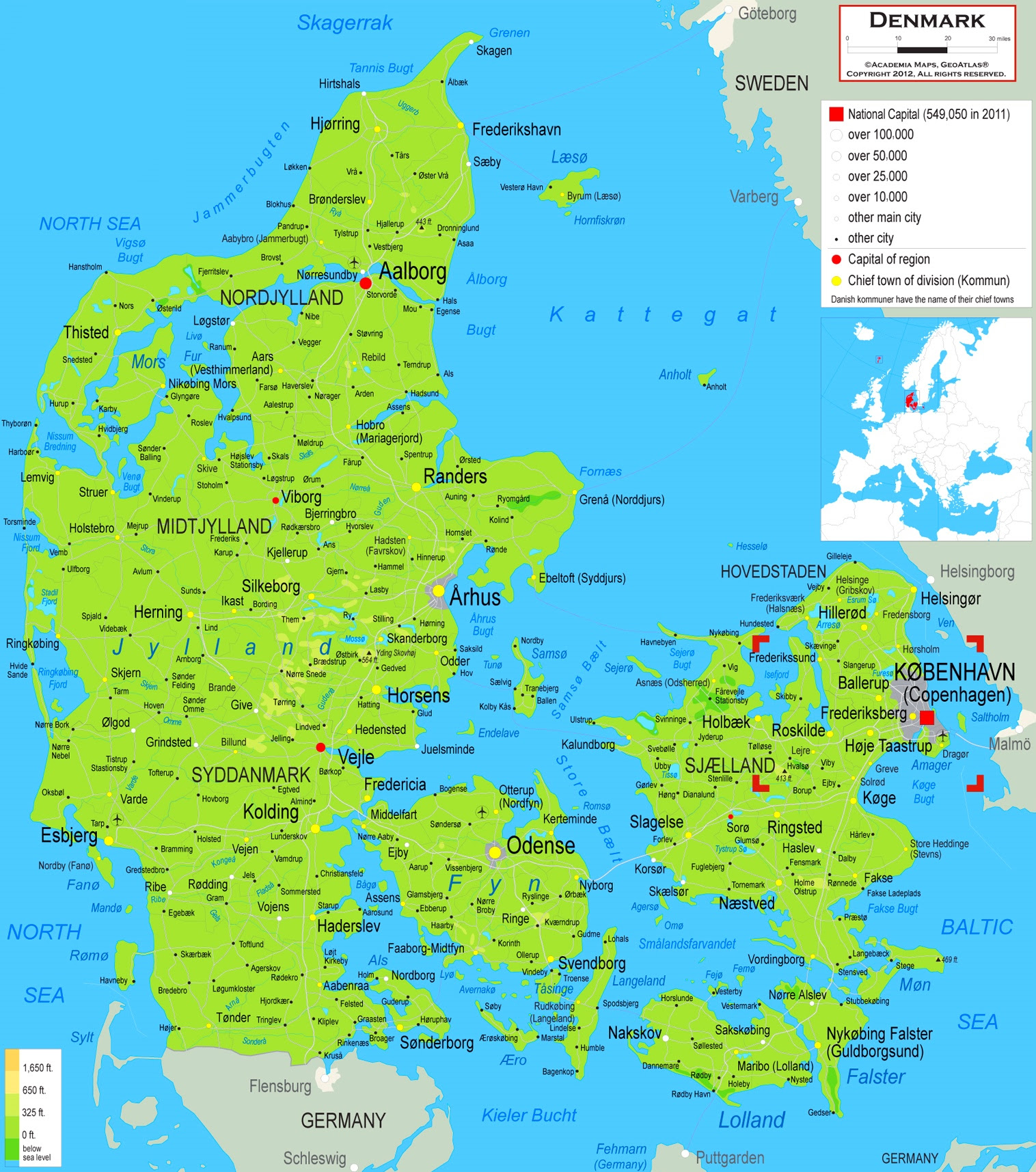 Hier sehen sie die lage von dänemark unterkünften angezeigt nach preis, verfügbarkeit oder bewertung von anderen reisenden. Physische Landkarte Von Danemark