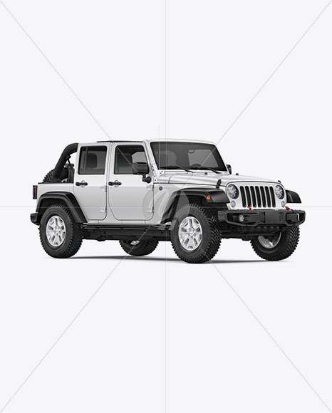 Download Download Off-Road SUV Open Roof Mockup - Half Side View PSD