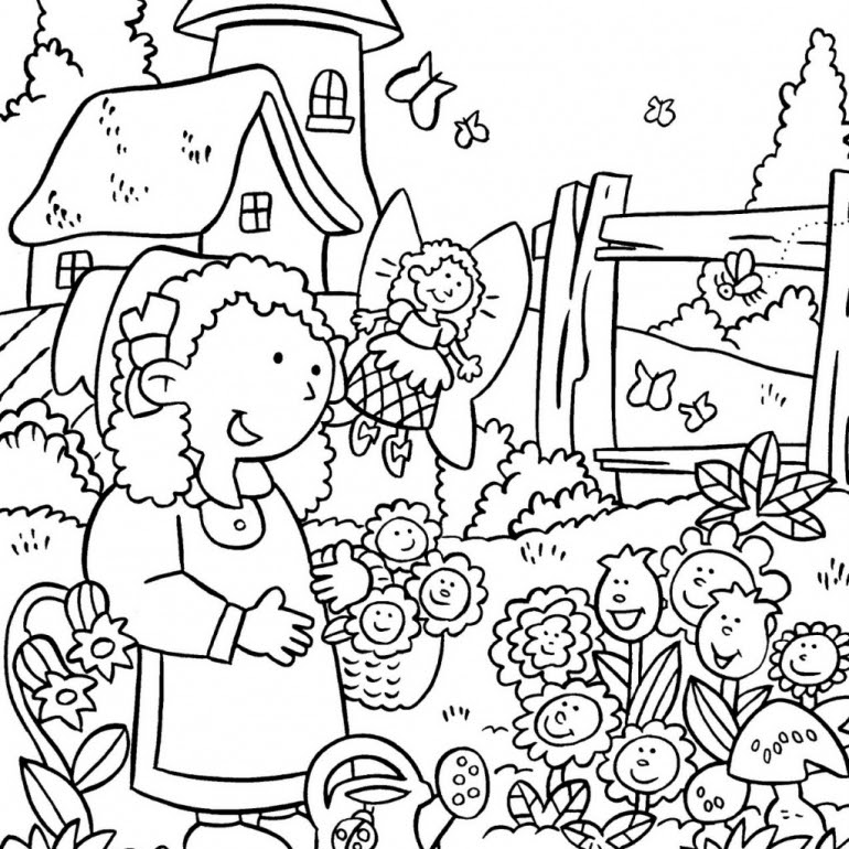 Flower Garden Coloring Pages To Download And Print For Free Coloring Pages