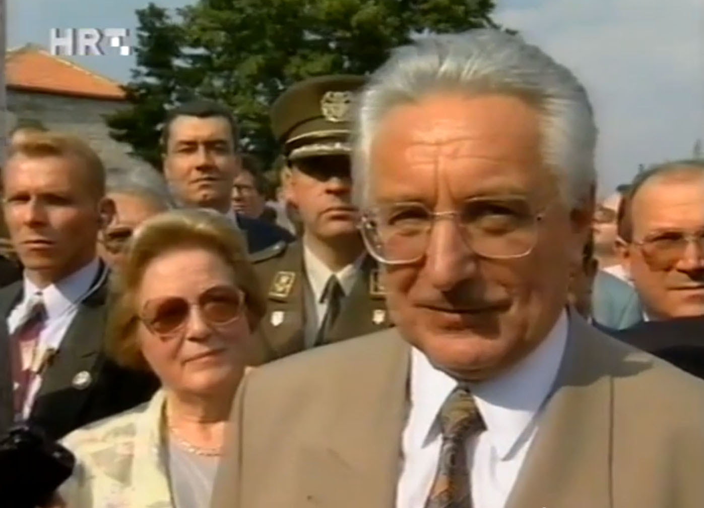 Franjo Tudjman in liberated Knin August 6, 1995