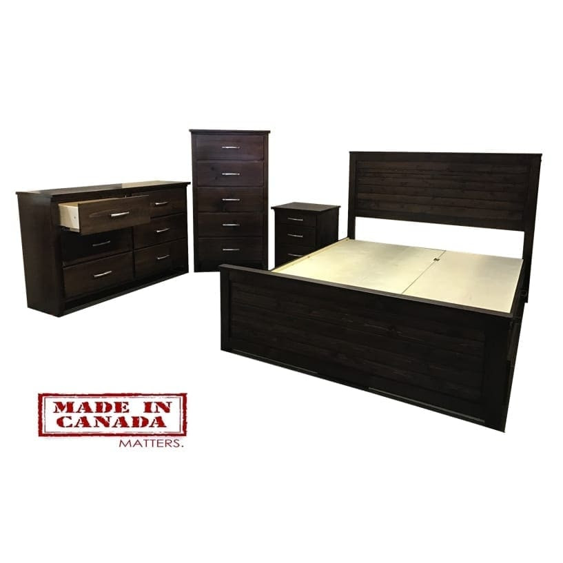 The concealment mirror provides a large hidden compartment hiding behind a classically designed wall mirror. Kimberly Custom Made Wooden Bedroom Furniture L Furniture Kelowna