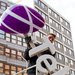 Workers with a TeliaSonera sign outside the company's offices in Stockholm. TeliaSonera and Telenor said they would drop plans to merge their businesses in Denmark.