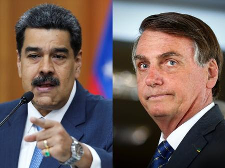 Nicolás Maduro e Jair Bolsonaro - Fausto Torrealba/Reuters e Sergio Lima/AFP