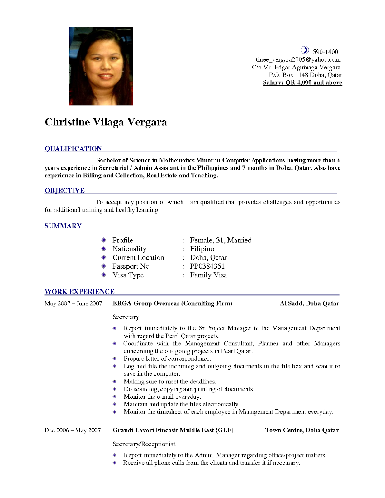 Contoh Cv Volunteer - Contoh Z